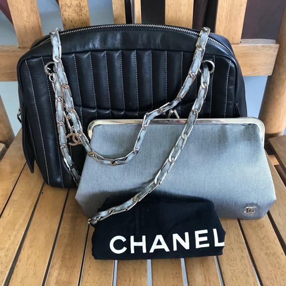 CHANEL Handbags - chanel modemoiselle black leather shoulder bag💼👜